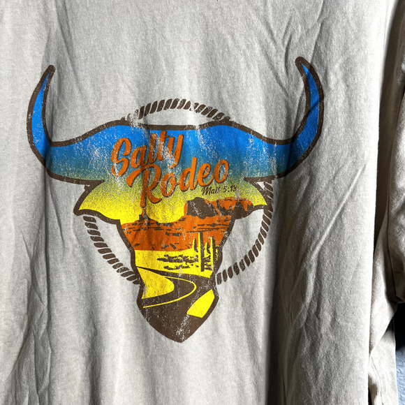 Salty Rodeo Route 66 Tan Tee Unisex XL Western Desert Quality T-Shirt Ranch Wear - Picture 4 of 9